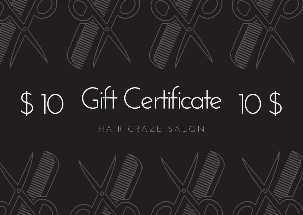 Hair Craze Salon Gift Card
